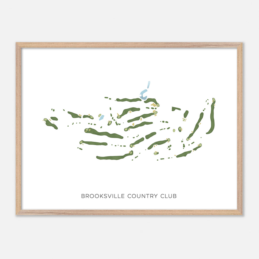 Print of Brooksville Country Club Modern Map