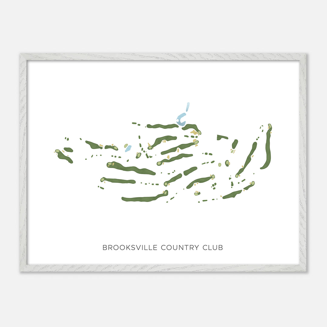 Print of Brooksville Country Club Modern Map