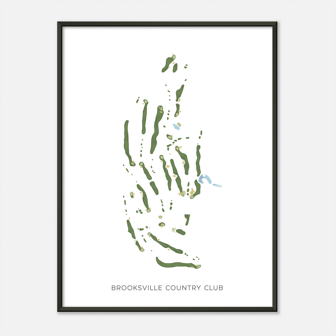 Print of Brooksville Country Club Modern Map