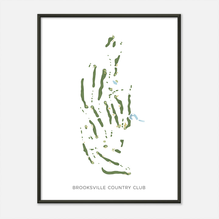Print of Brooksville Country Club Modern Map