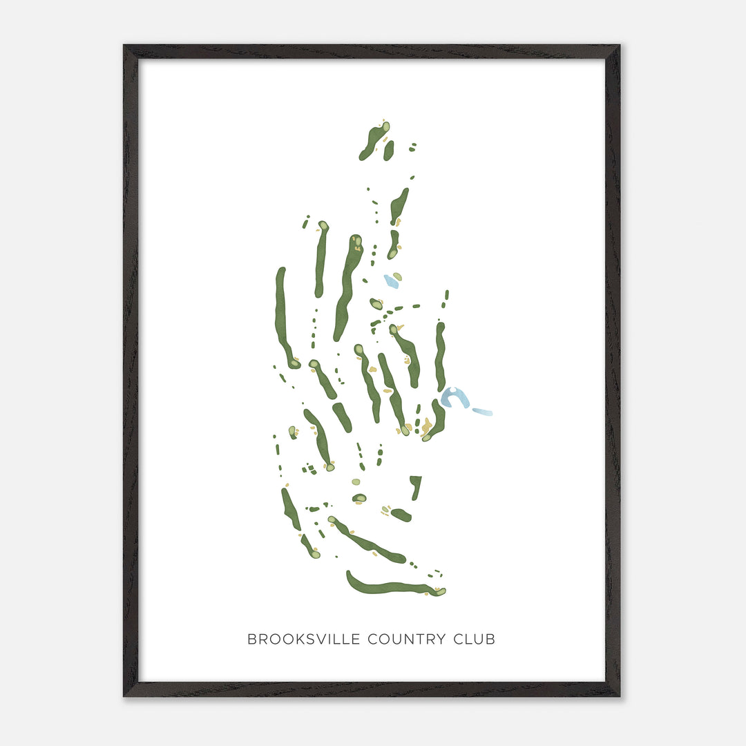 Print of Brooksville Country Club Modern Map