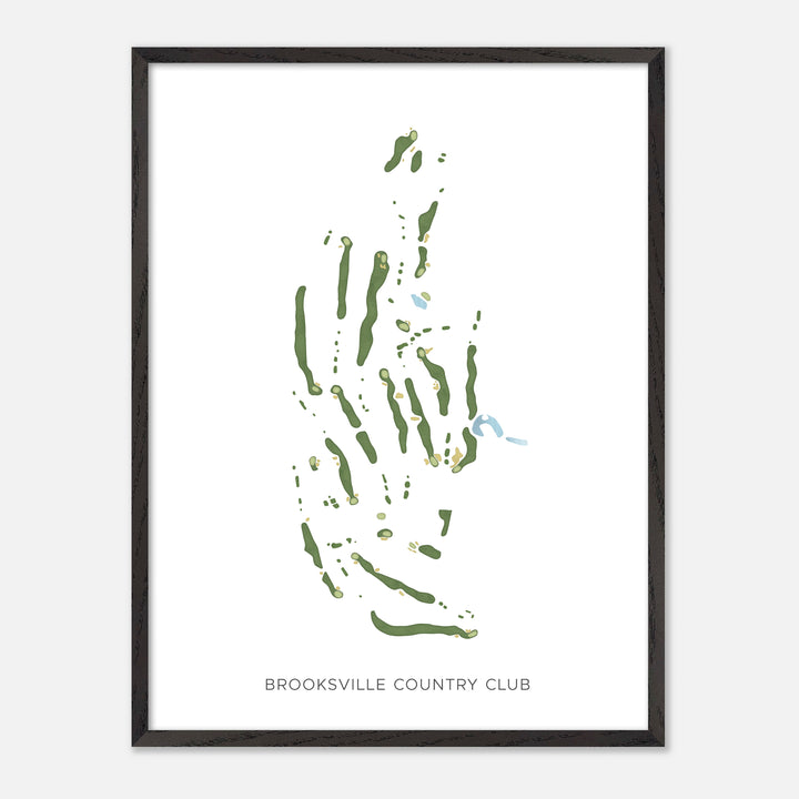 Print of Brooksville Country Club Modern Map