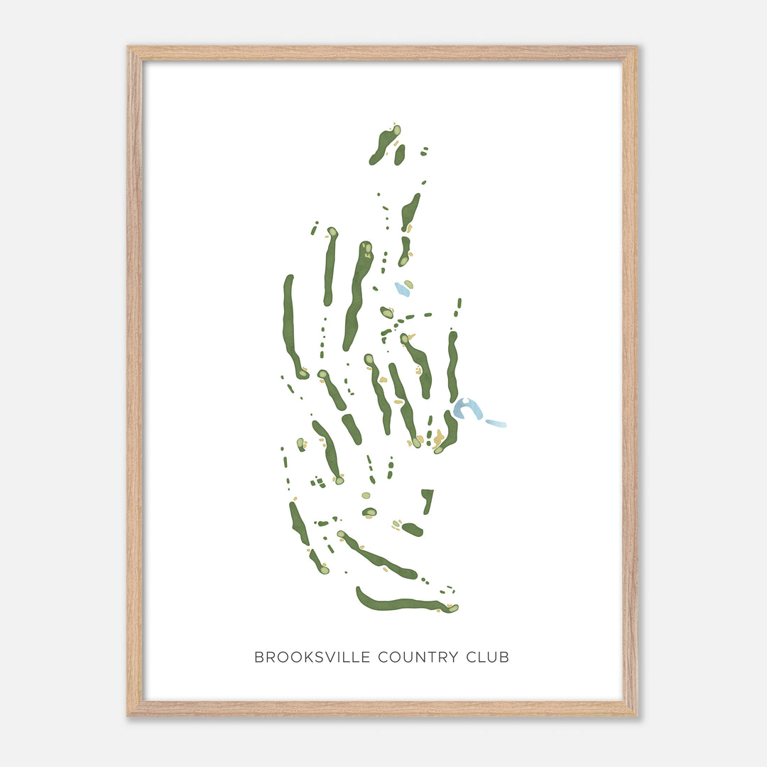 Print of Brooksville Country Club Modern Map