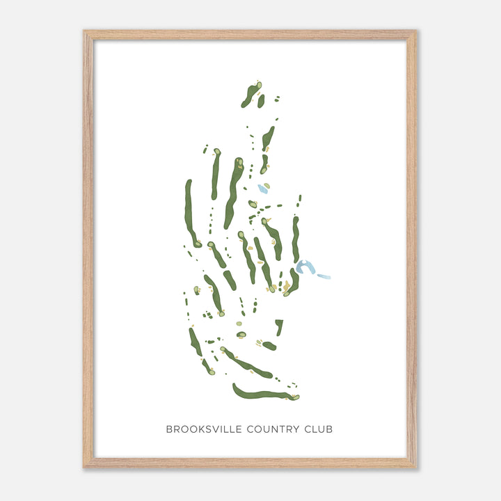 Print of Brooksville Country Club Modern Map