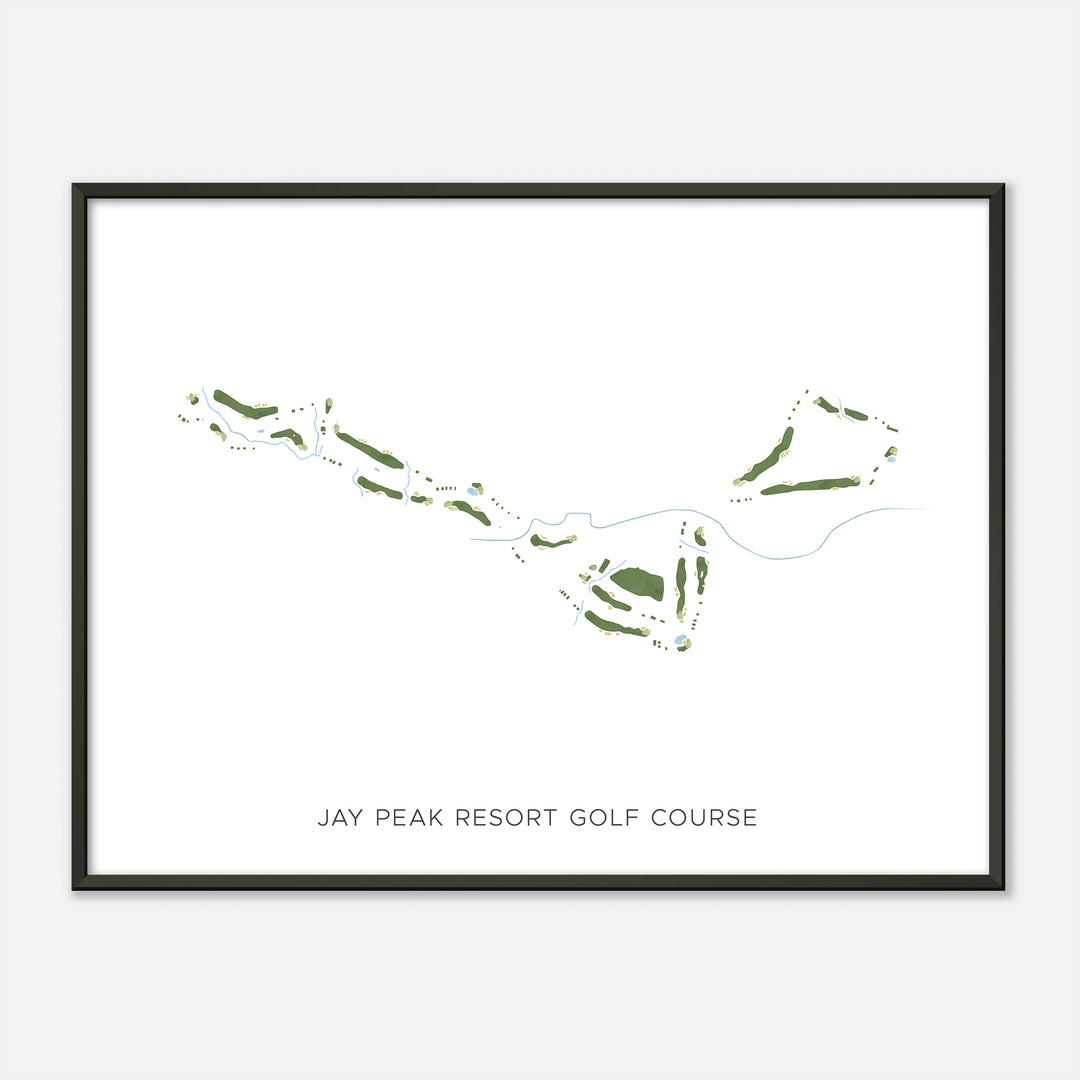Print of Jay Peak Resort Golf Course Modern Map