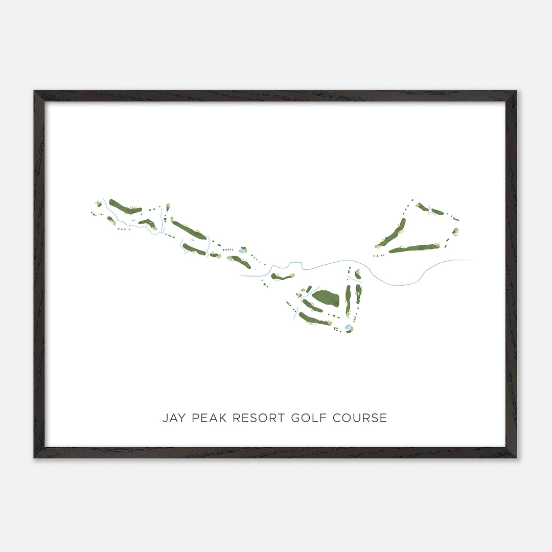 Print of Jay Peak Resort Golf Course Modern Map