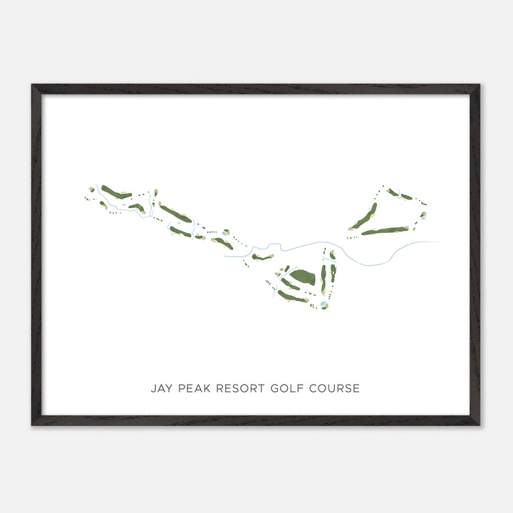 Print of Jay Peak Resort Golf Course Modern Map