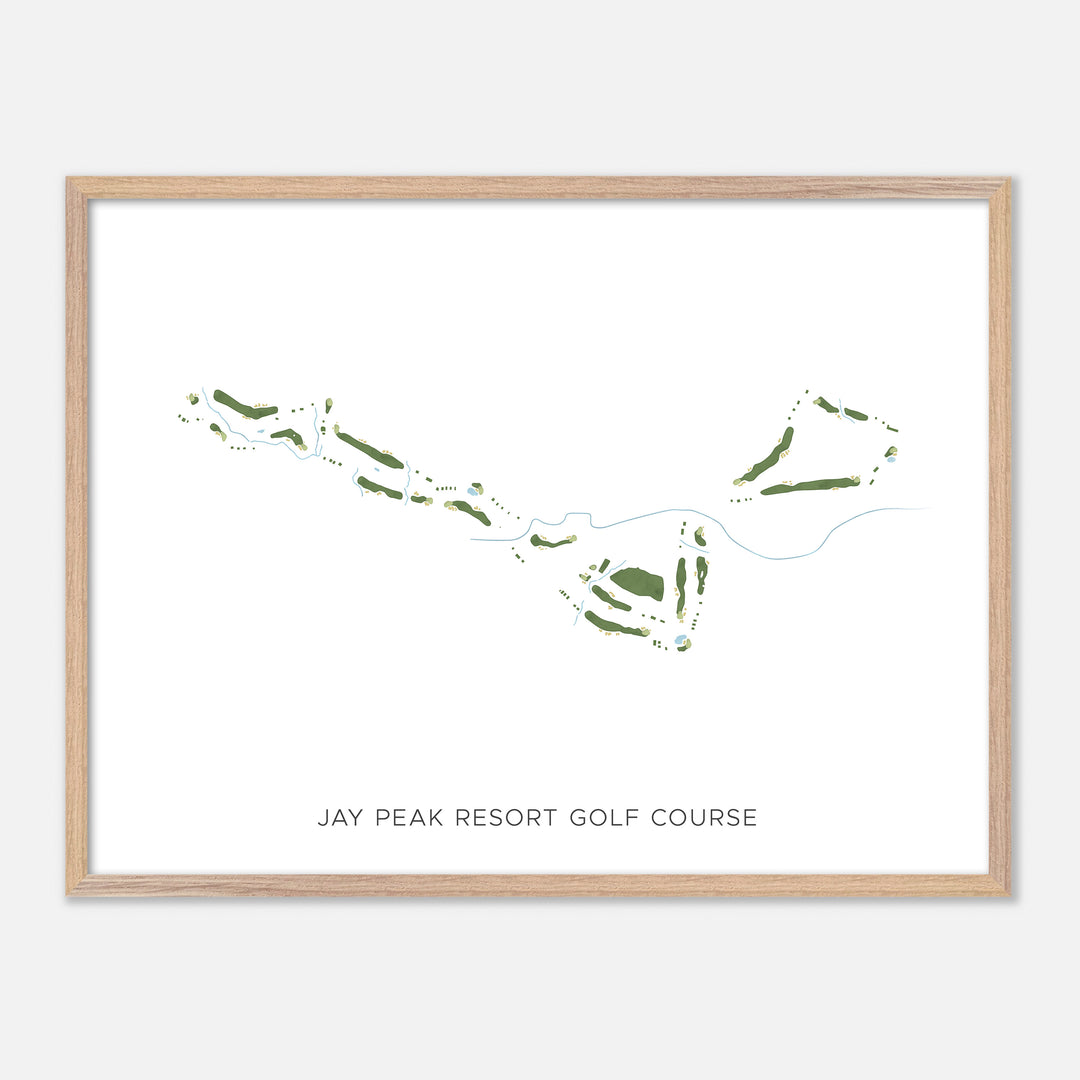 Print of Jay Peak Resort Golf Course Modern Map