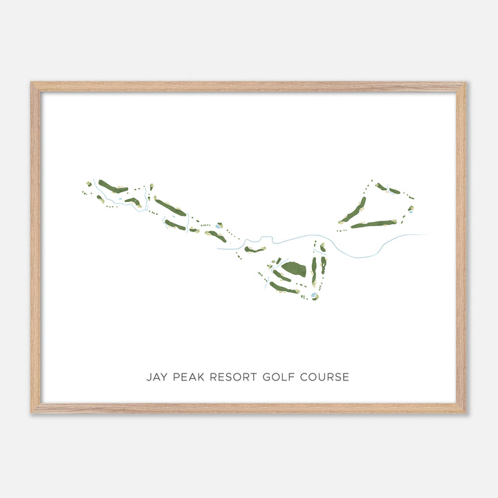 Print of Jay Peak Resort Golf Course Modern Map