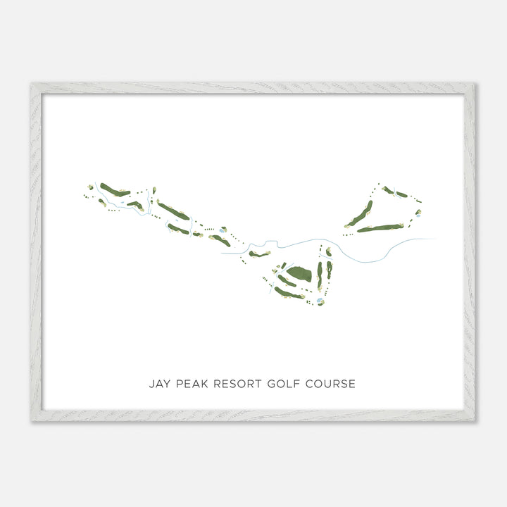 Print of Jay Peak Resort Golf Course Modern Map