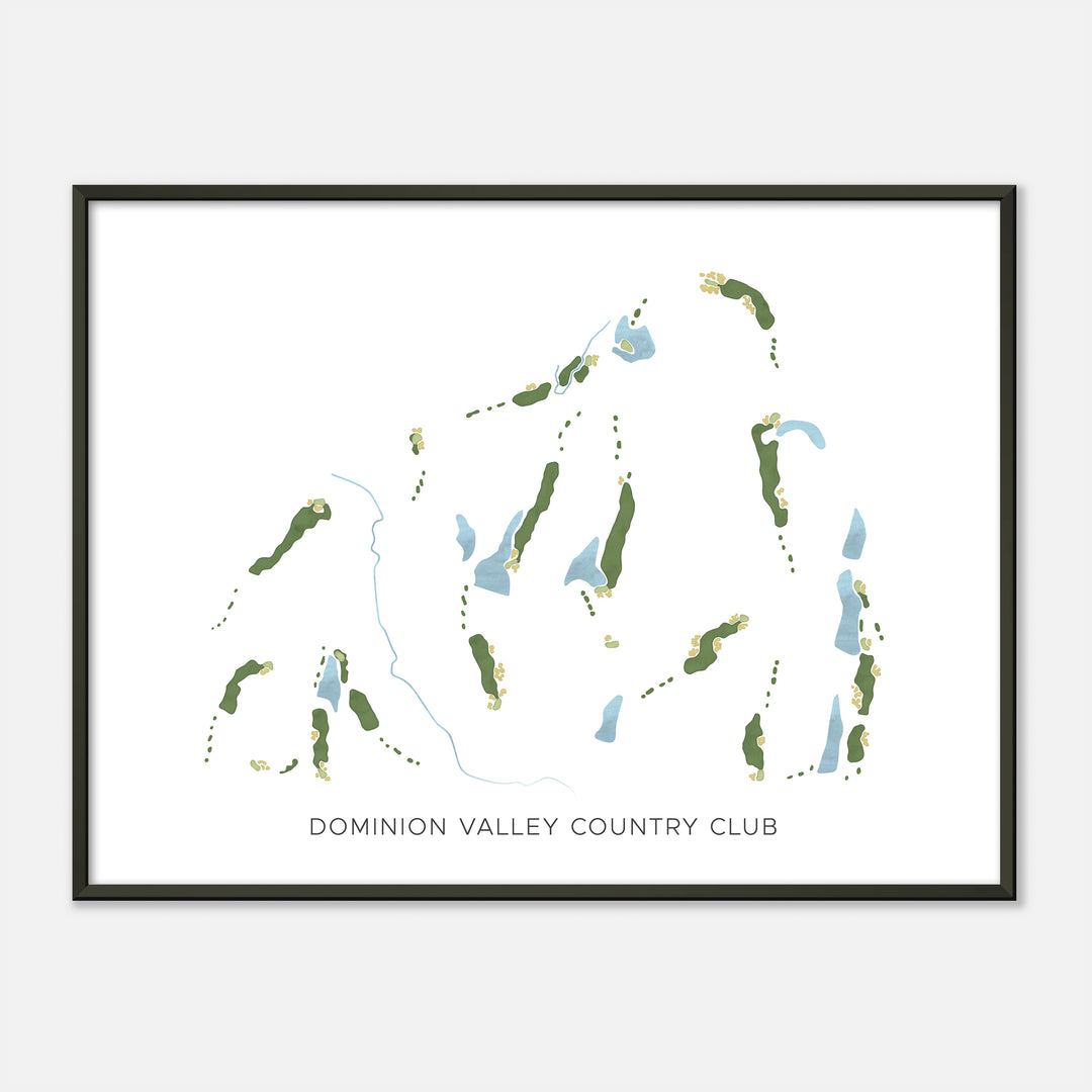 Print of Dominion Valley Country Club Modern Map