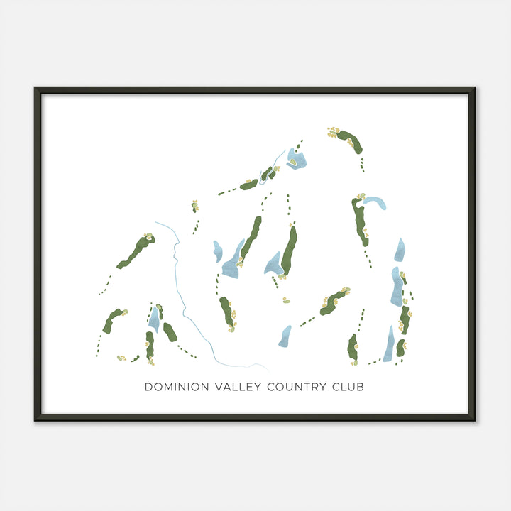 Print of Dominion Valley Country Club Modern Map