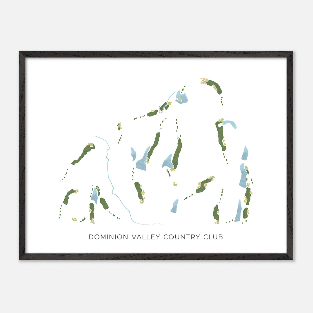 Print of Dominion Valley Country Club Modern Map
