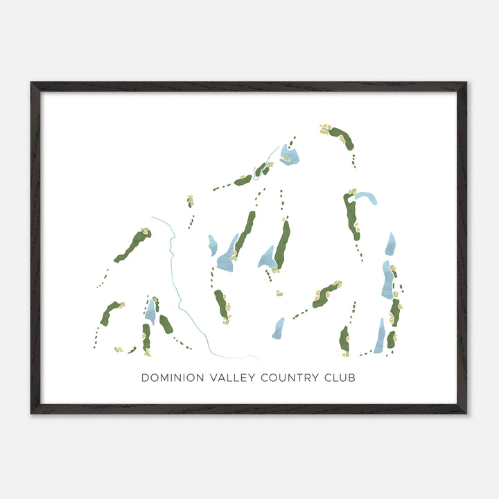 Print of Dominion Valley Country Club Modern Map