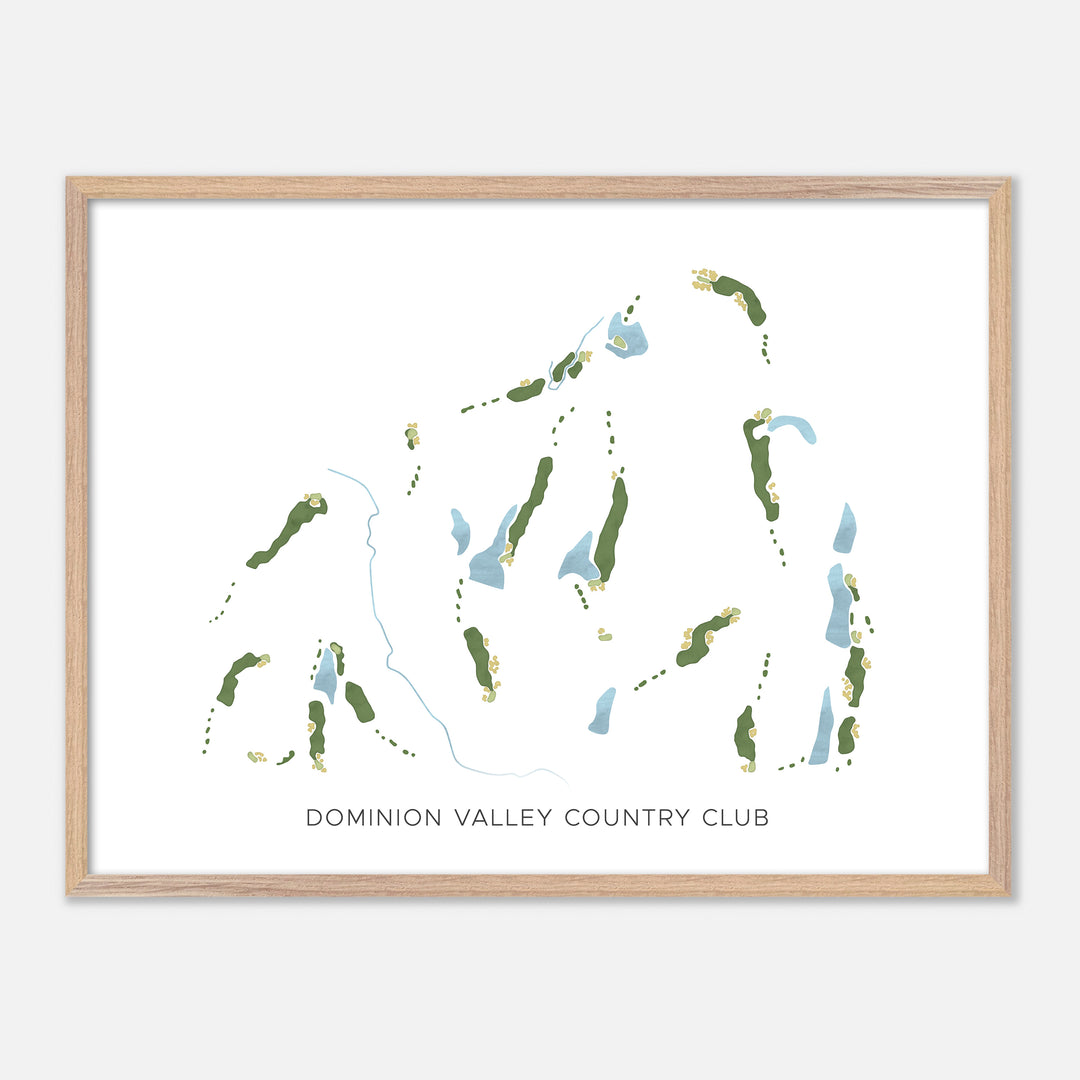 Print of Dominion Valley Country Club Modern Map