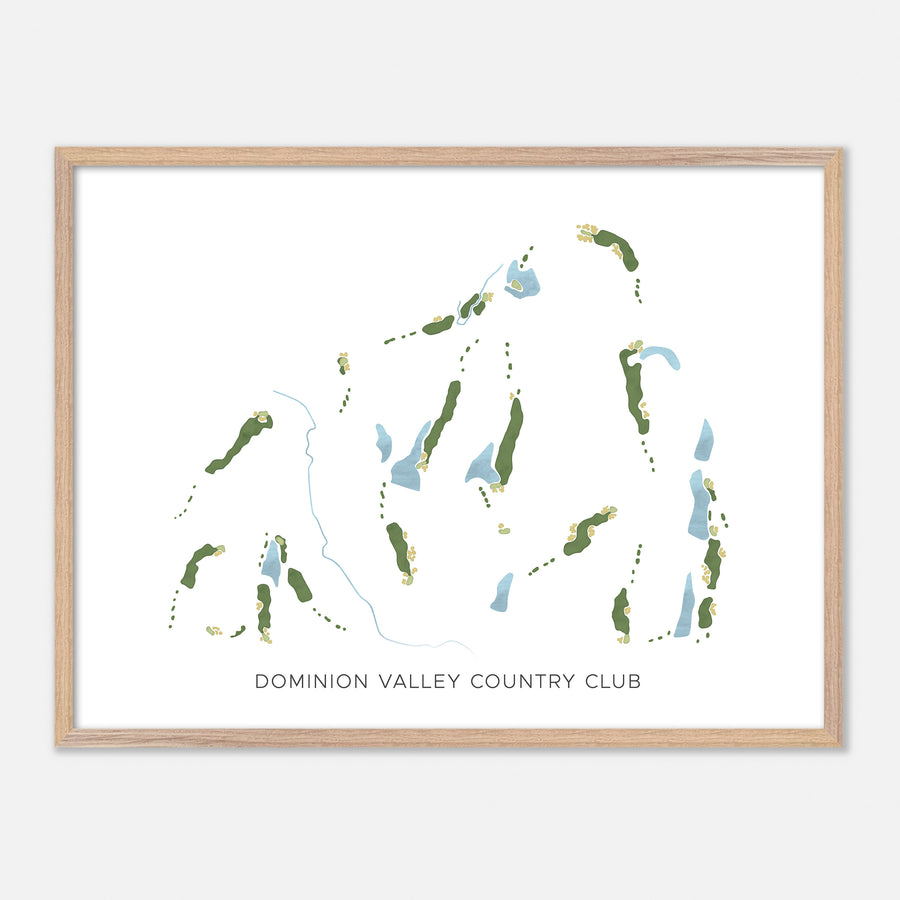 Print of Dominion Valley Country Club Modern Map