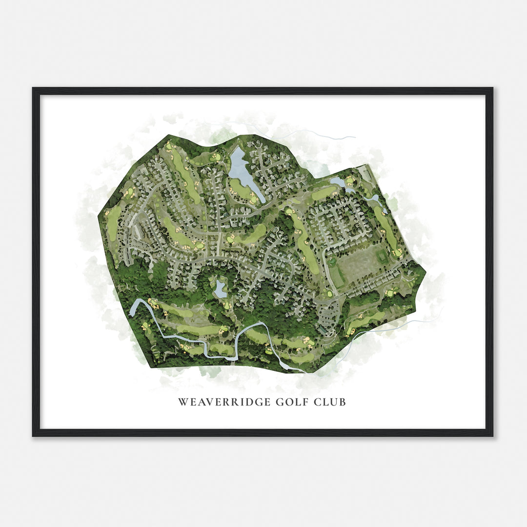 Print of Weaverridge Golf Club Classic Map