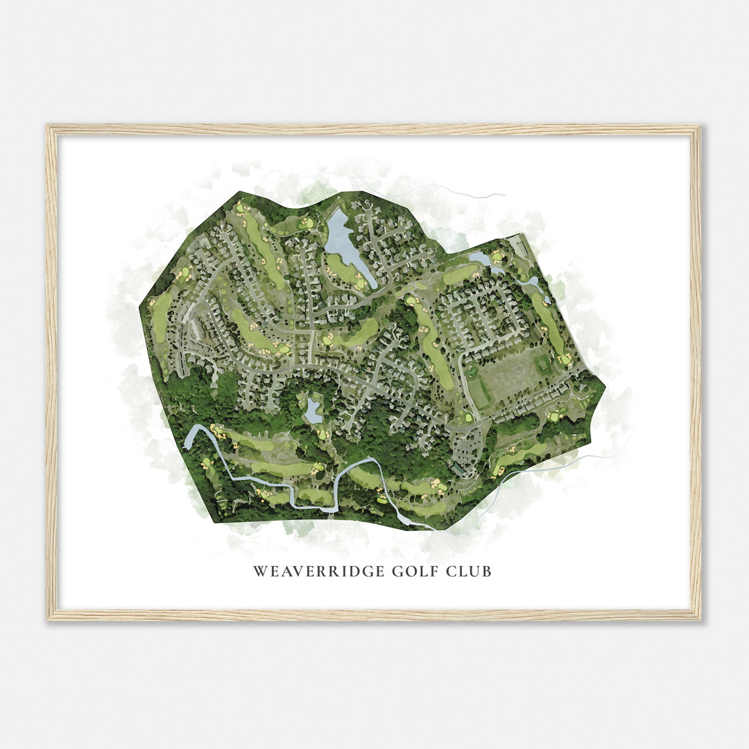 Print of Weaverridge Golf Club Classic Map