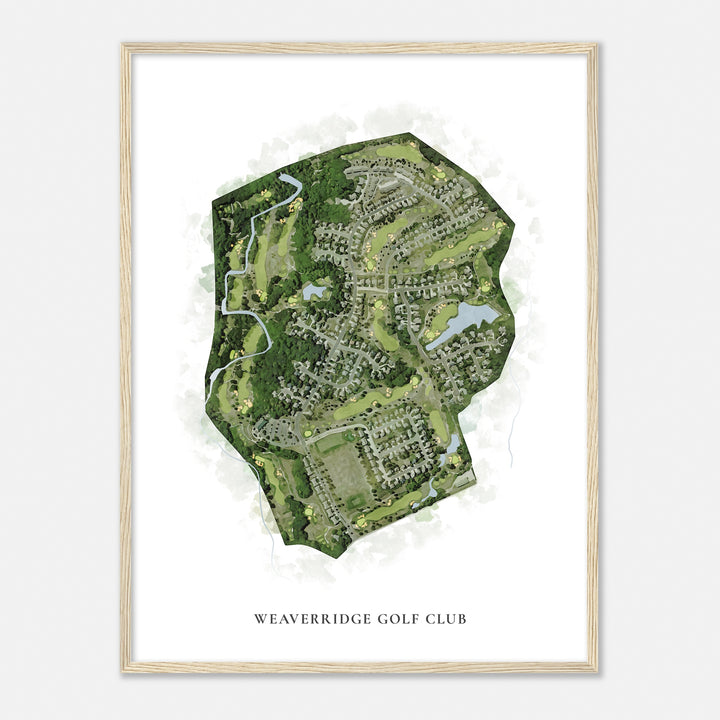 Print of Weaverridge Golf Club Classic Map