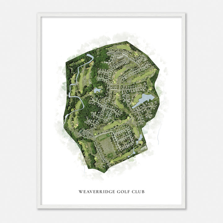 Print of Weaverridge Golf Club Classic Map