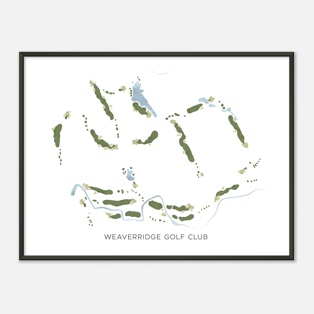 Print of Weaverridge Golf Club Modern Map