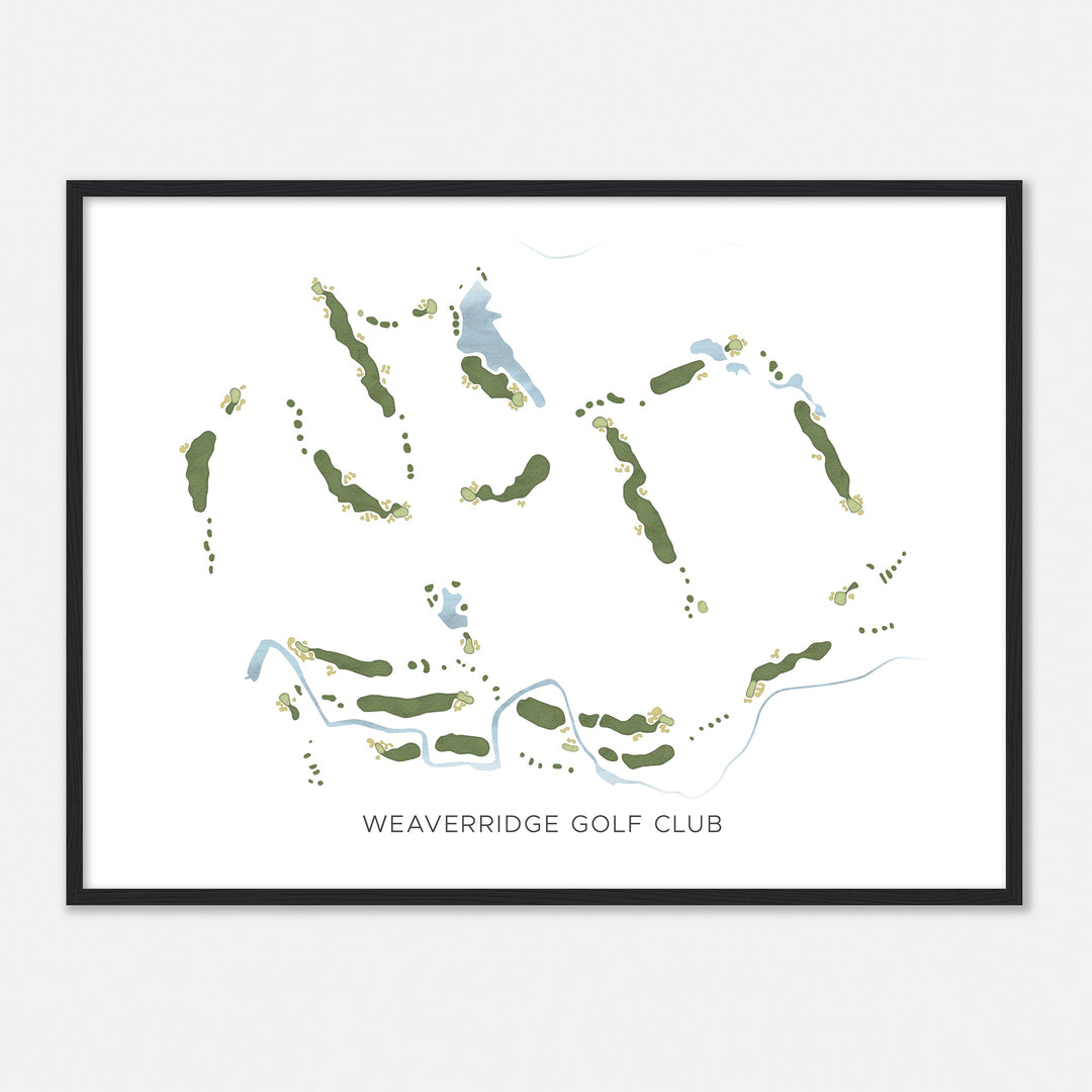 Print of Weaverridge Golf Club Modern Map