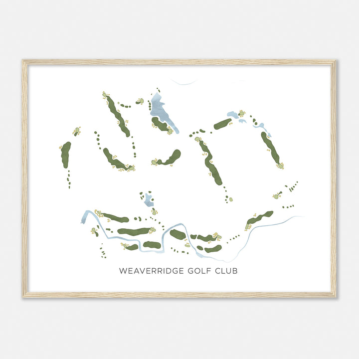 Print of Weaverridge Golf Club Modern Map