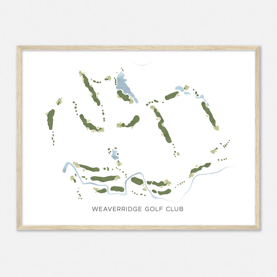 Print of Weaverridge Golf Club Modern Map