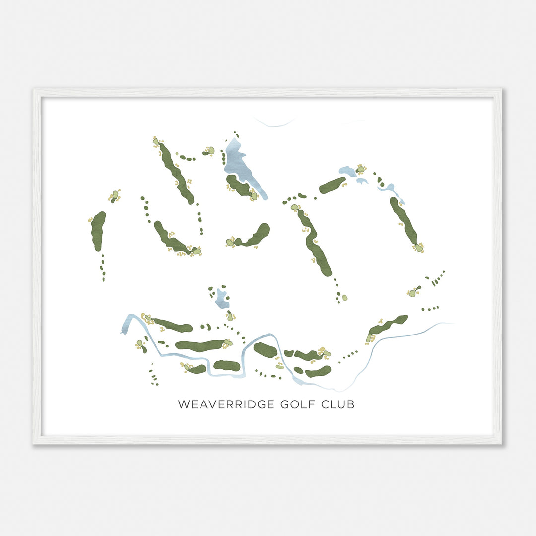 Print of Weaverridge Golf Club Modern Map