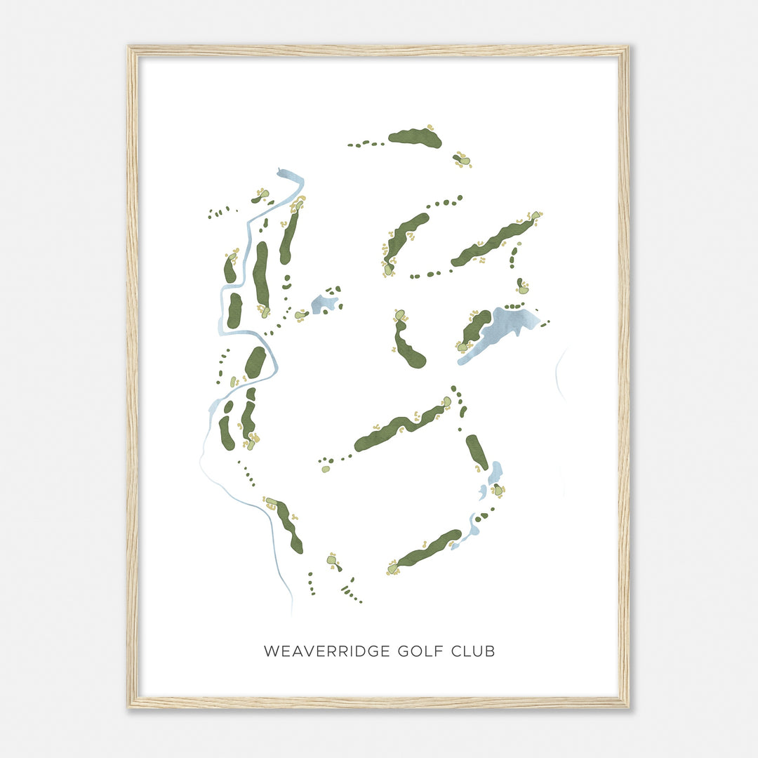 Print of Weaverridge Golf Club Modern Map