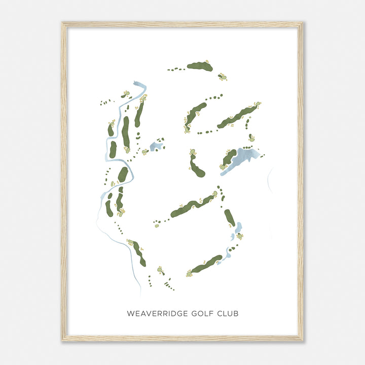 Print of Weaverridge Golf Club Modern Map