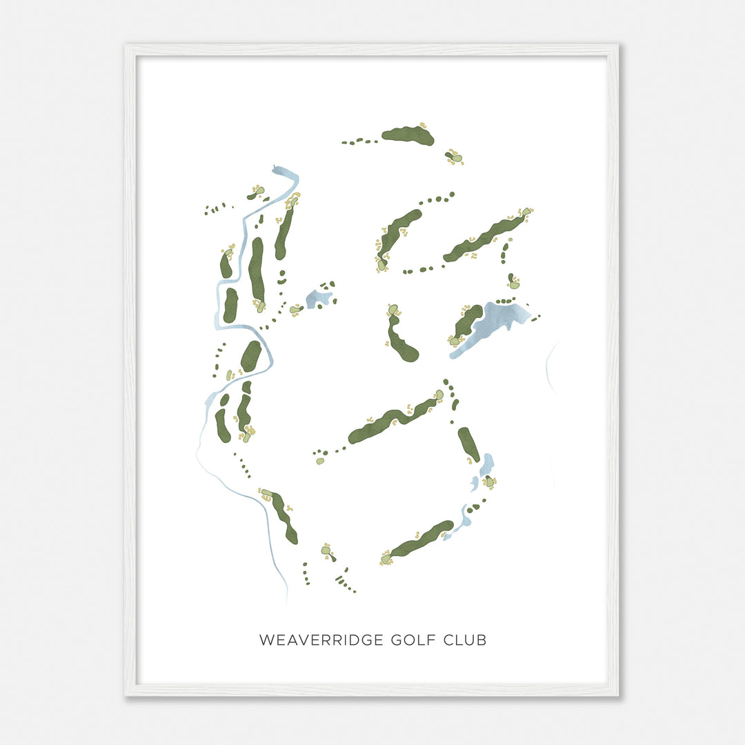 Print of Weaverridge Golf Club Modern Map