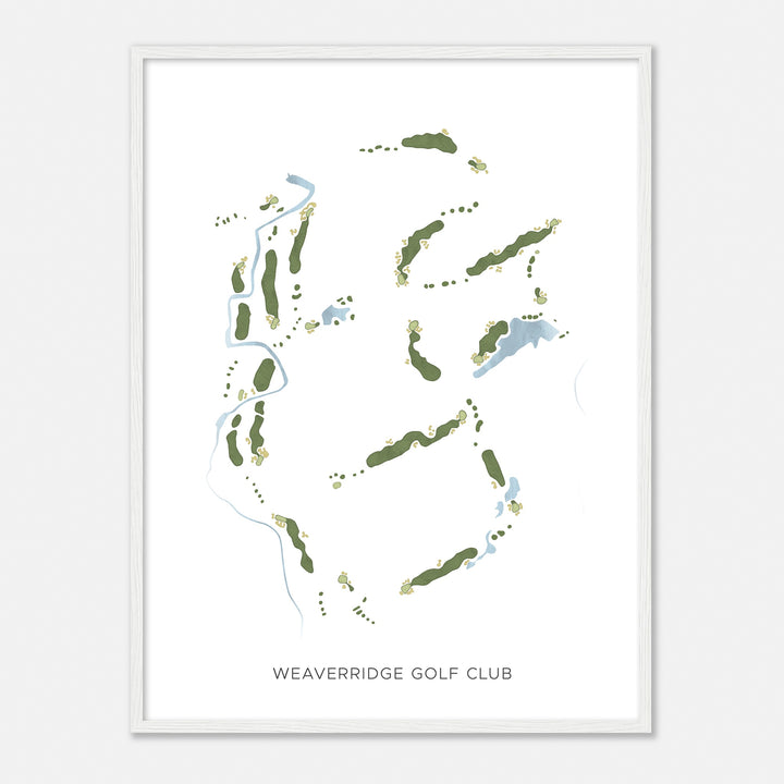 Print of Weaverridge Golf Club Modern Map