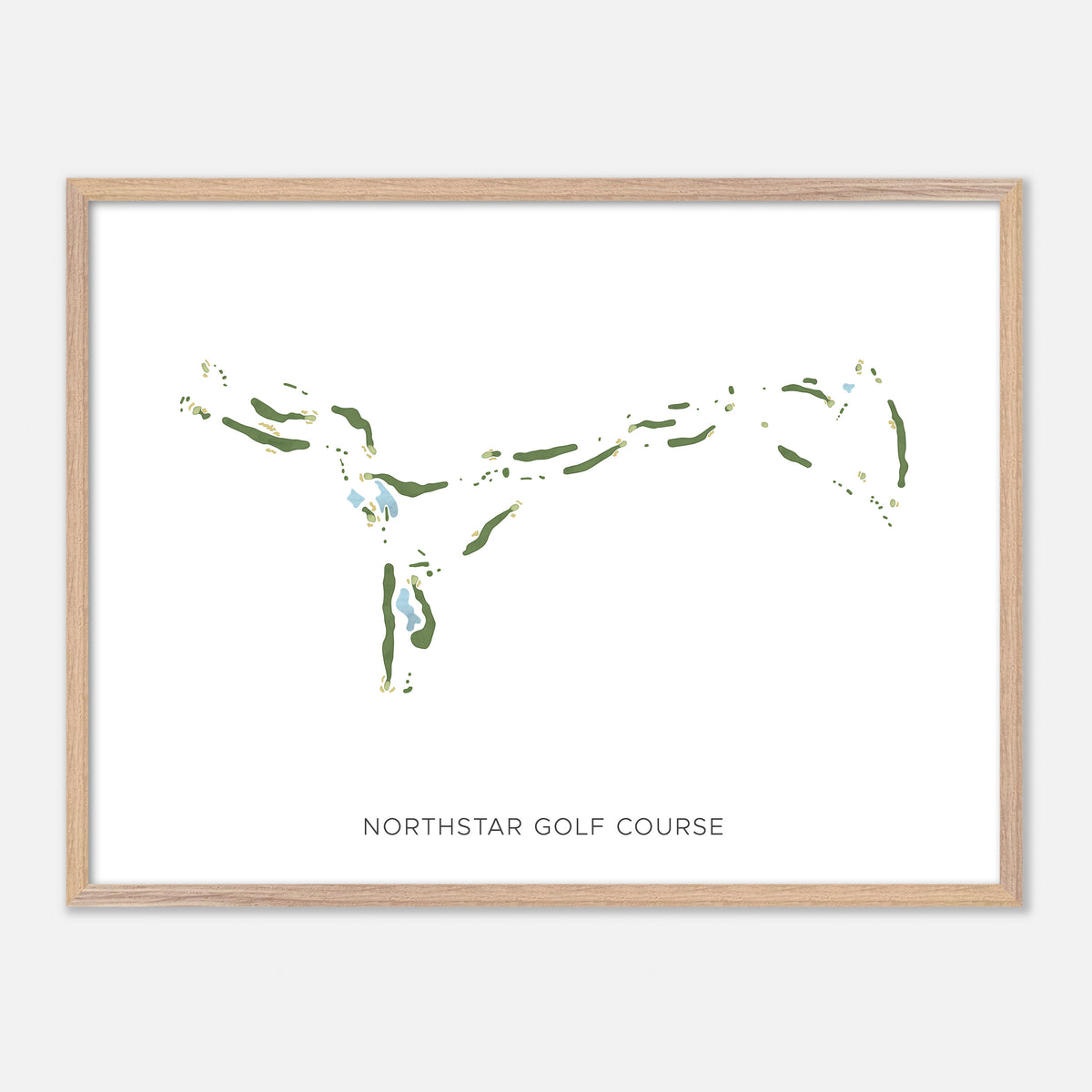 Print of Northstar Golf Course Modern Map