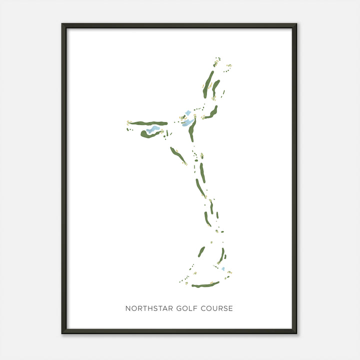 Print of Northstar Golf Course Modern Map