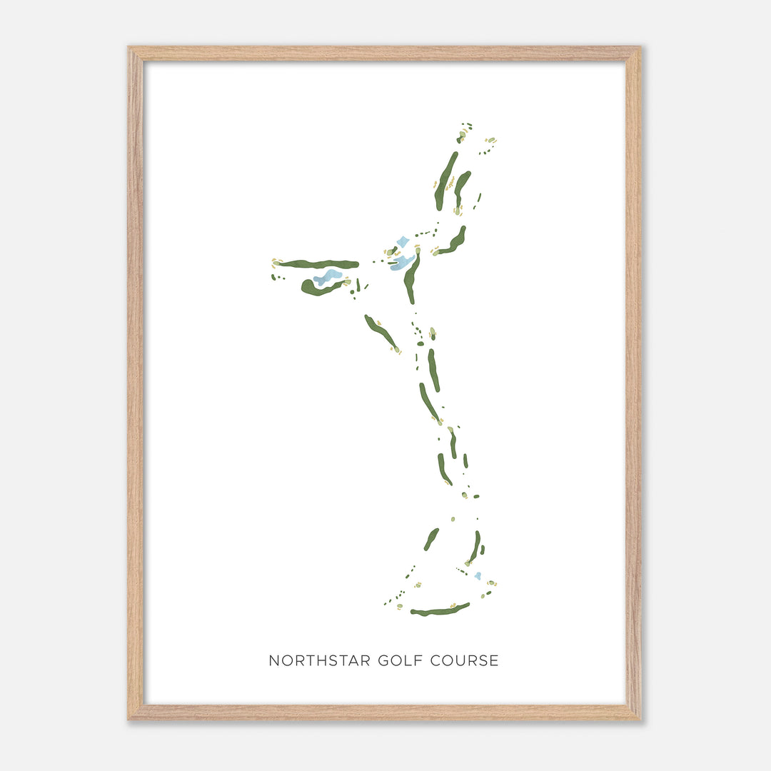 Print of Northstar Golf Course Modern Map