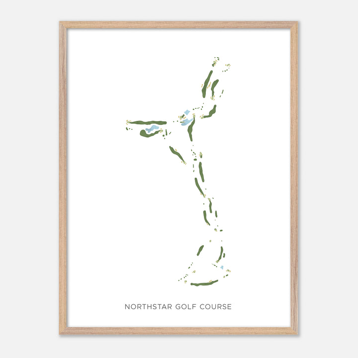 Print of Northstar Golf Course Modern Map