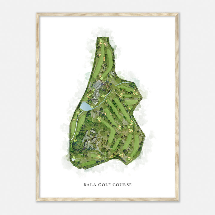 Print of Bala Golf Course Classic Map