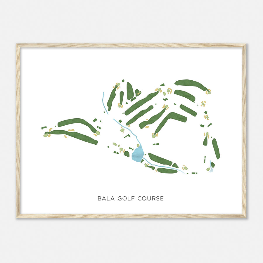 Print of Bala Golf Course Modern Map