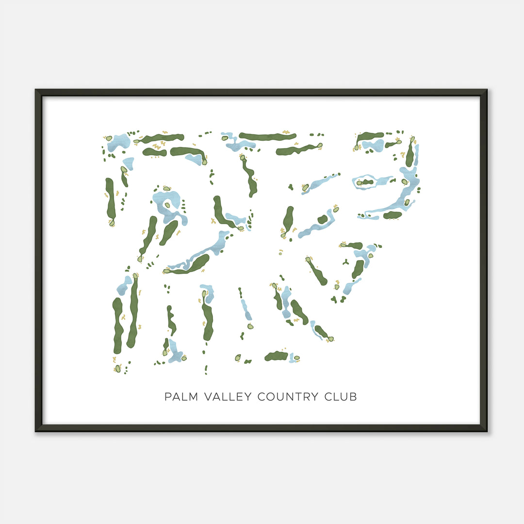 Print of Palm Valley Country Club Modern Map