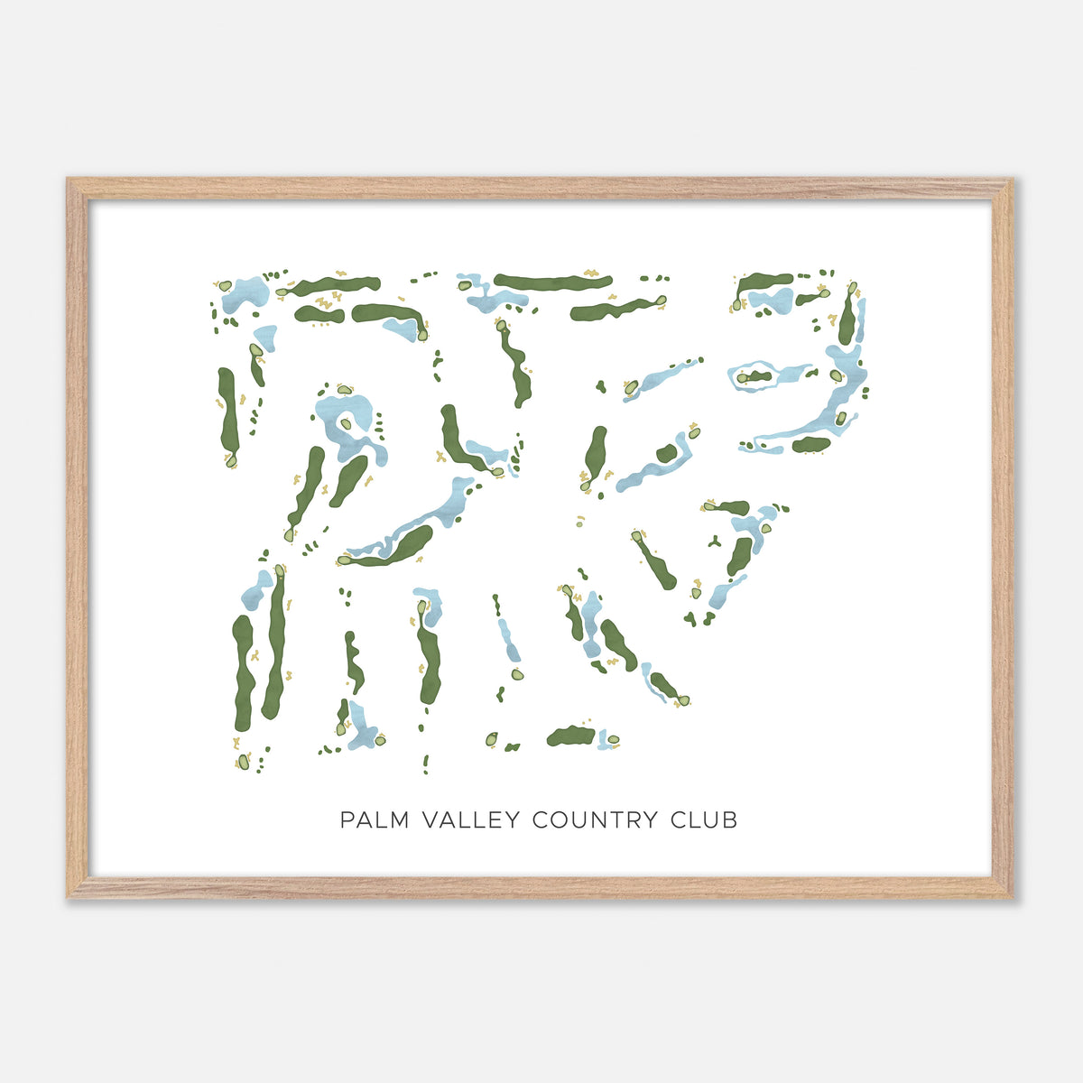 Print of Palm Valley Country Club Modern Map