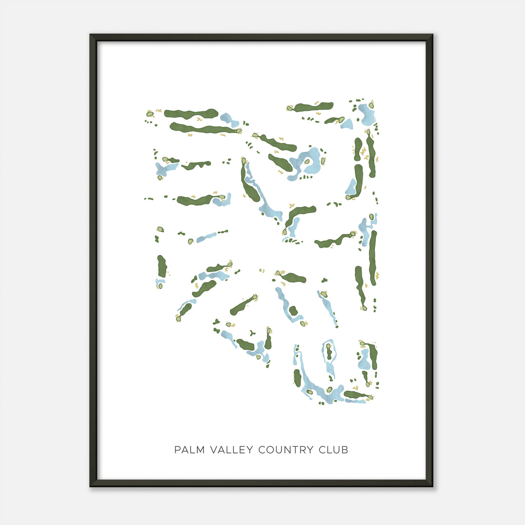 Print of Palm Valley Country Club Modern Map