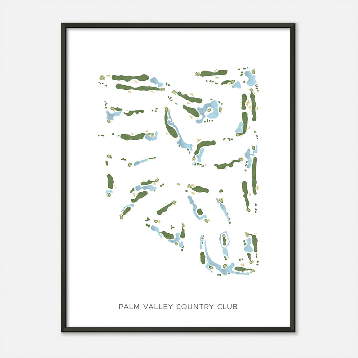 Print of Palm Valley Country Club Modern Map