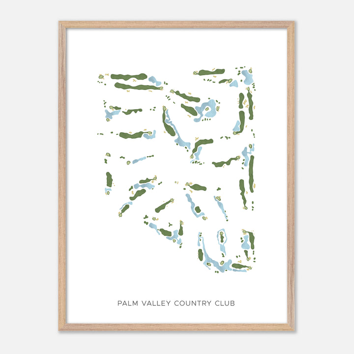 Print of Palm Valley Country Club Modern Map