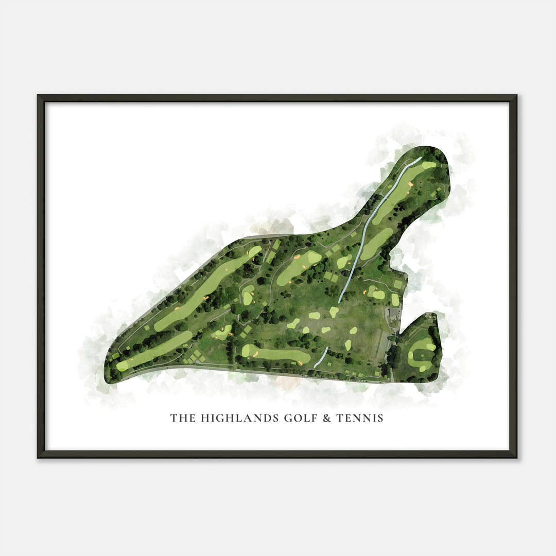Print of The Highlands Golf &amp; Tennis Classic Map