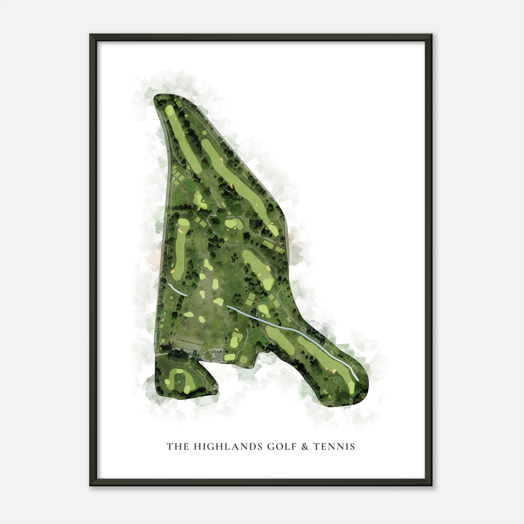 Print of The Highlands Golf &amp; Tennis Classic Map