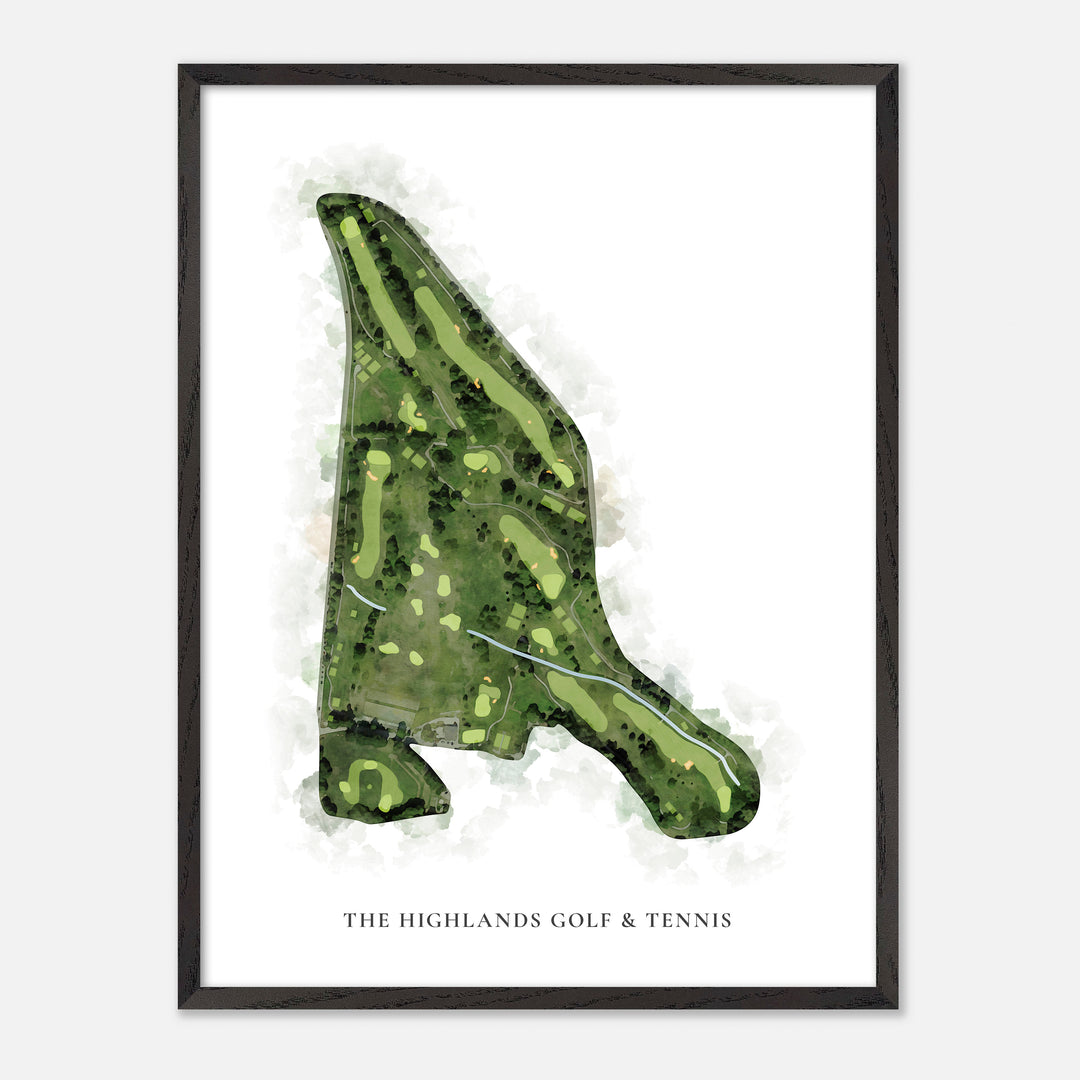 Print of The Highlands Golf &amp; Tennis Classic Map