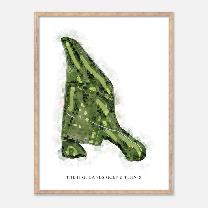 Print of The Highlands Golf &amp; Tennis Classic Map