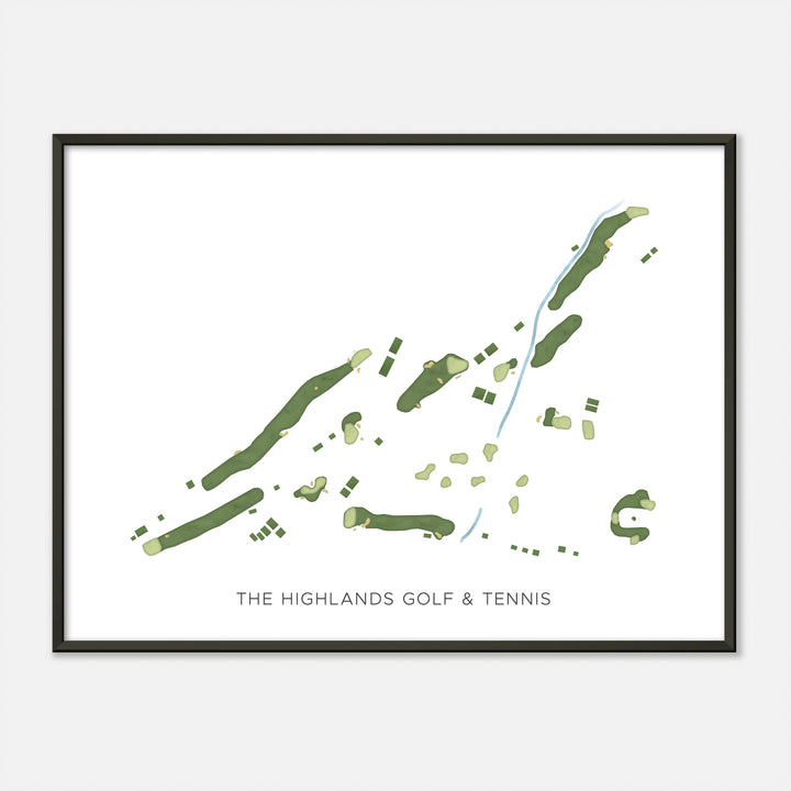 Print of The Highlands Golf &amp; Tennis Modern Map