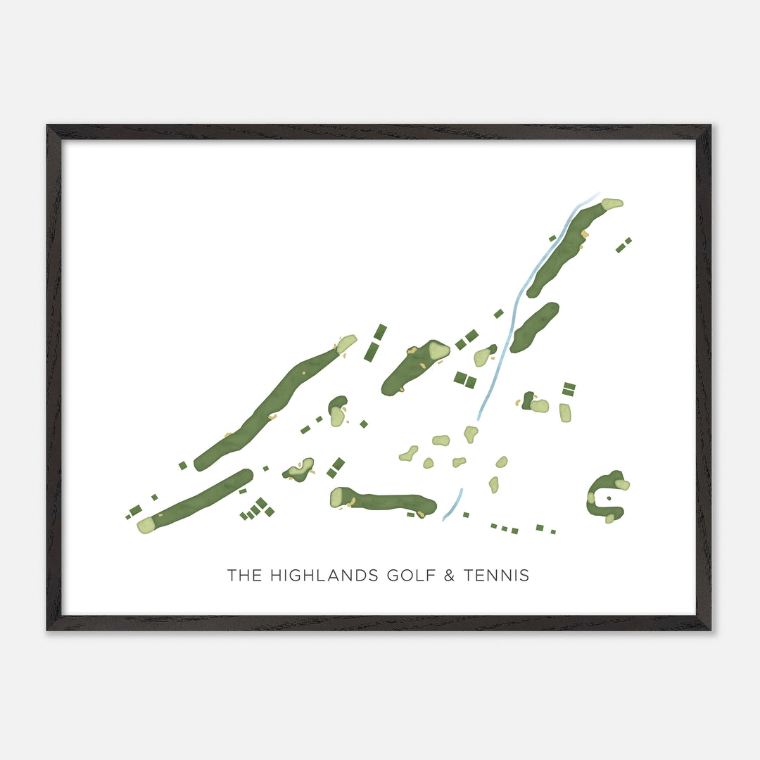 Print of The Highlands Golf &amp; Tennis Modern Map